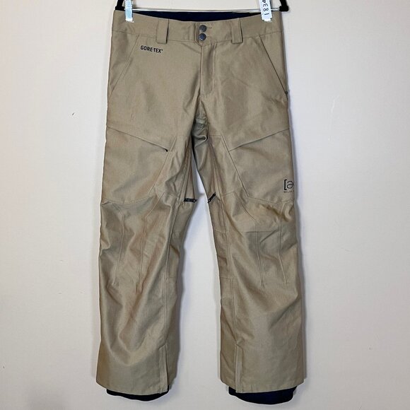 Burton AK Swash Gore-tex Waterproof Snowboard Ski Pants - Men's Size XS - Tan - Picture 1 of 16